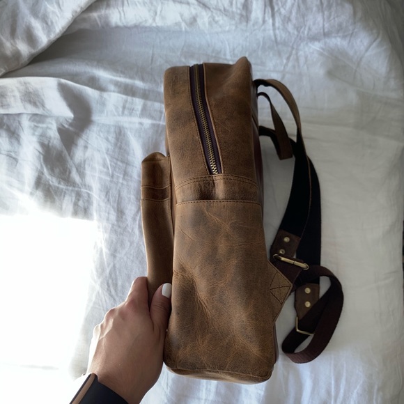 Genuine Buffalo Leather Backpack - Picture 4 of 4